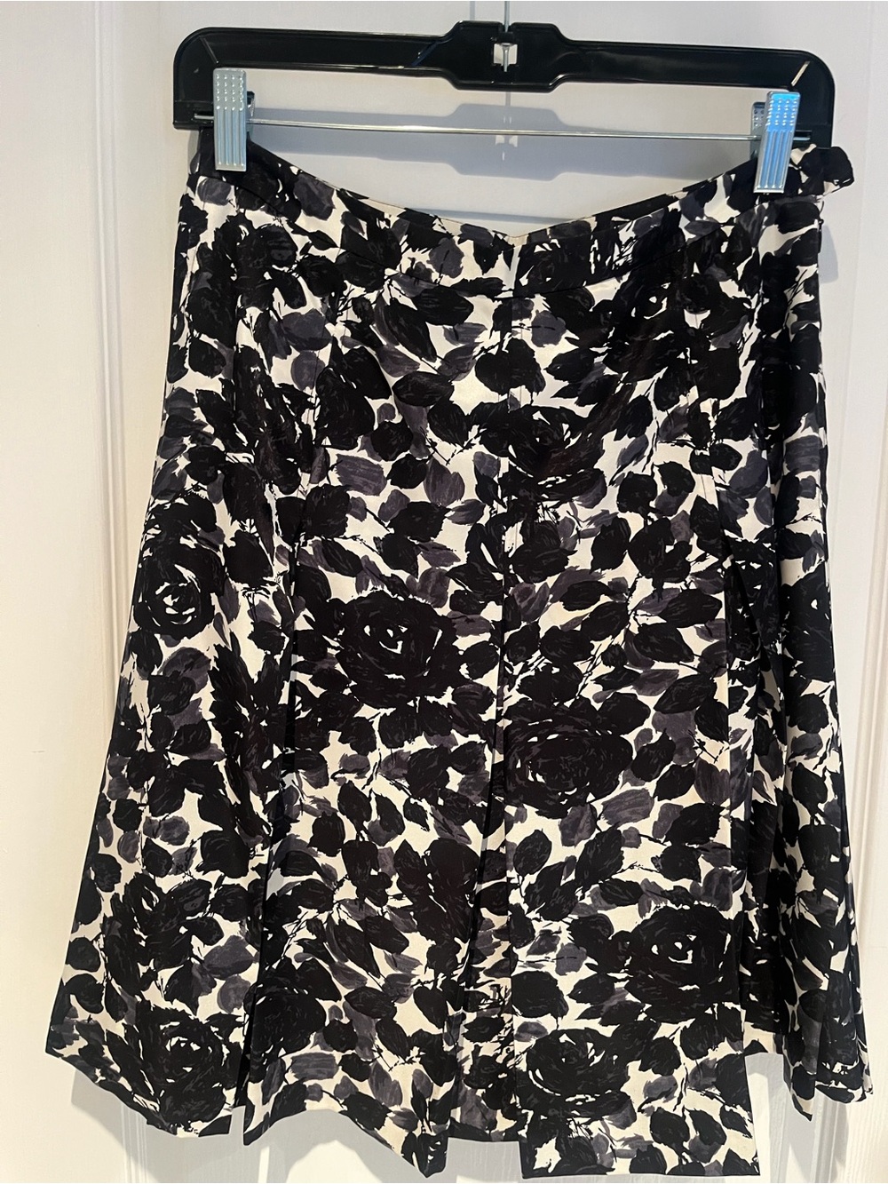J. Crew Monochrome Floral A-Line Skirt